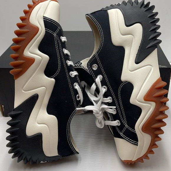 Converse Men’s RUN STAR MOTION OX
BLACK/WHITE/EGRET 172895C Platforms Sneakers - Picture 11 of 16